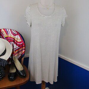 Brit & Bri Basic Striped Tee Shirt Dress